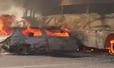 Mathura: यमुना एक्सप्रेसवे पर भीषण सड़क हादसा, 5 लोगों की जलकर मौत