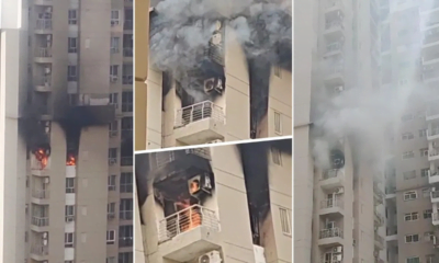 Noida Fire : नोएडा की सोसाइटी में AC फटने से लगी भीषण आग, कई फ्लैट आग की चपेट में